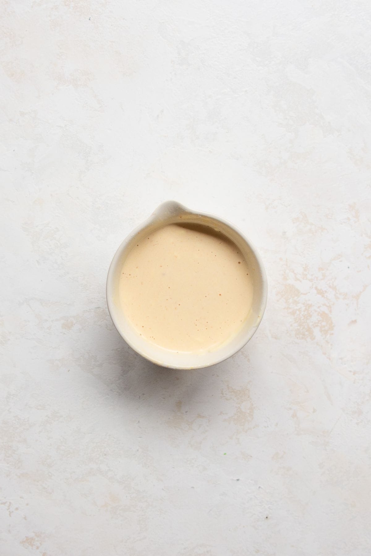 Greek yogurt burger special sauce in a small bowl.