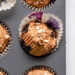 Healthy Banana Blueberry Oatmeal Muffins