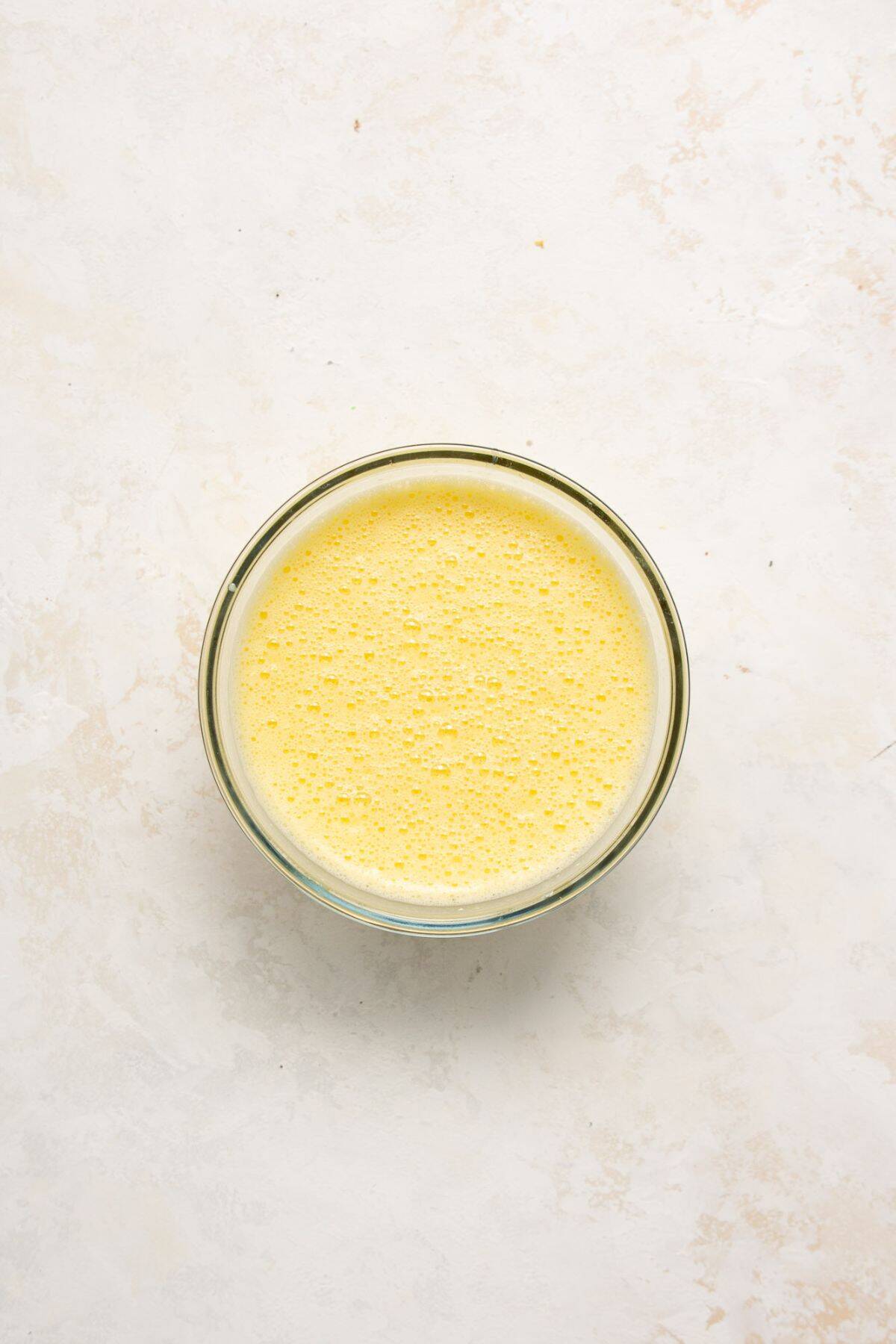 Blended eggs and cottage cheese mixture for high-protein breakfast sandwiches.