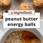 No-Bake Peanut Butter Oatmeal Balls (Just 3 Ingredients!)
