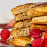 fluffy buttermilk oat flour pancakes