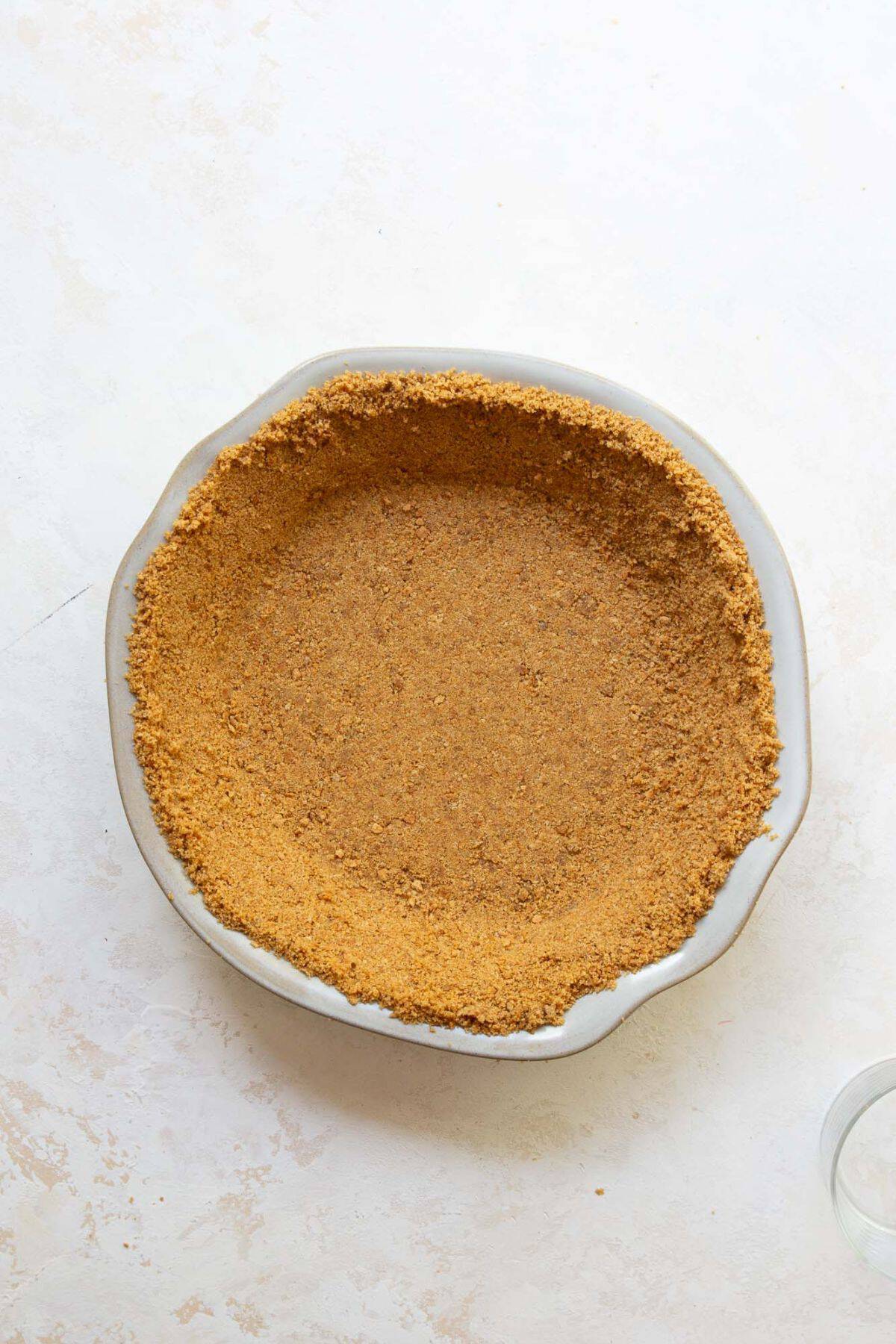 Pre-baked gluten-free graham cracker pie crust.