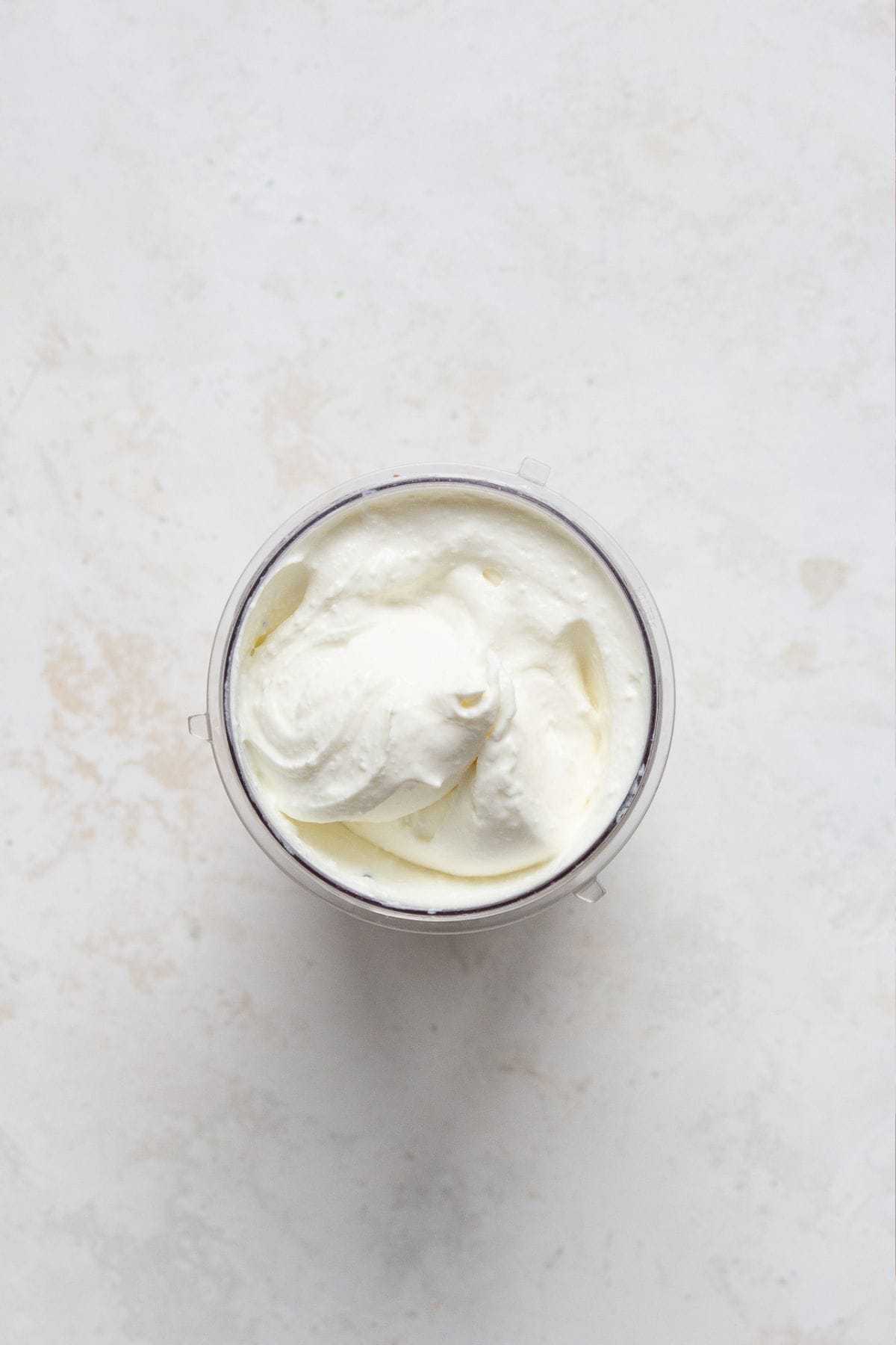 Blended cottage cheese.