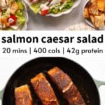 Blackened Salmon Caesar Salad