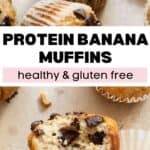 High Protein Banana Muffins with Protein Powder