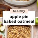 healthy apple cinnamon baked oatmeal