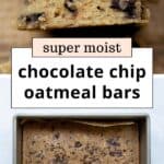 Healthy Chocolate Chip Oatmeal Bars