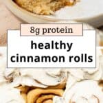 Healthy Cinnamon Rolls with Greek Yogurt Icing with protien