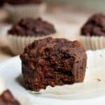 The Fudgiest Healthy Chocolate Banana Muffins