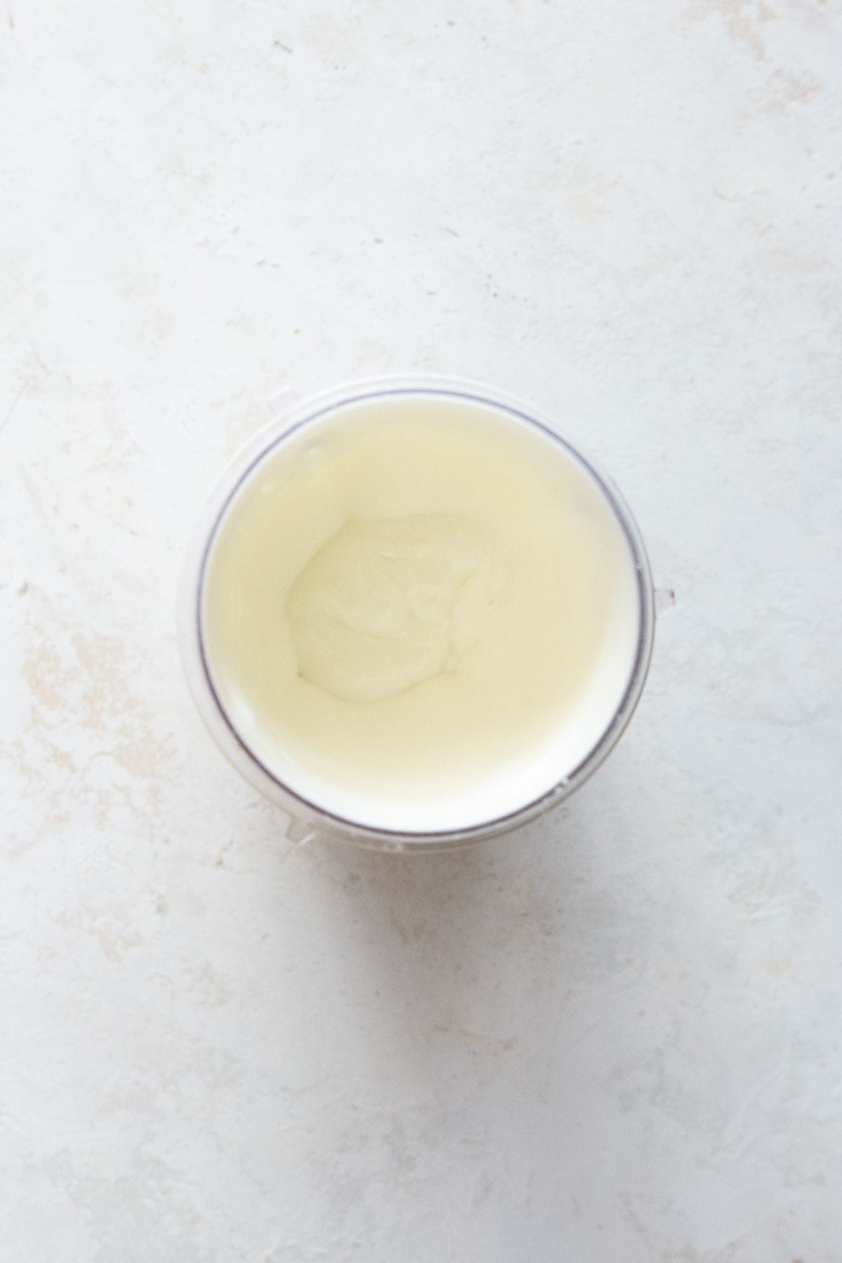 Cottage cheese blended until silky smooth in a cup.