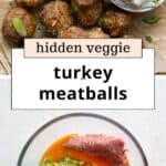 Hidden Veggie Healthy Broccoli Cheddar Turkey Meatballs