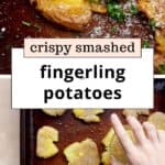 Crispy smashed fingerling potatoes