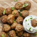 Easy Healthy Broccoli Cheddar Turkey Meatballs