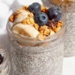 high fiber banana chia seed pudding