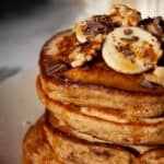 Healthy Chunky Monkey Banana Pancakes (Flourless!)