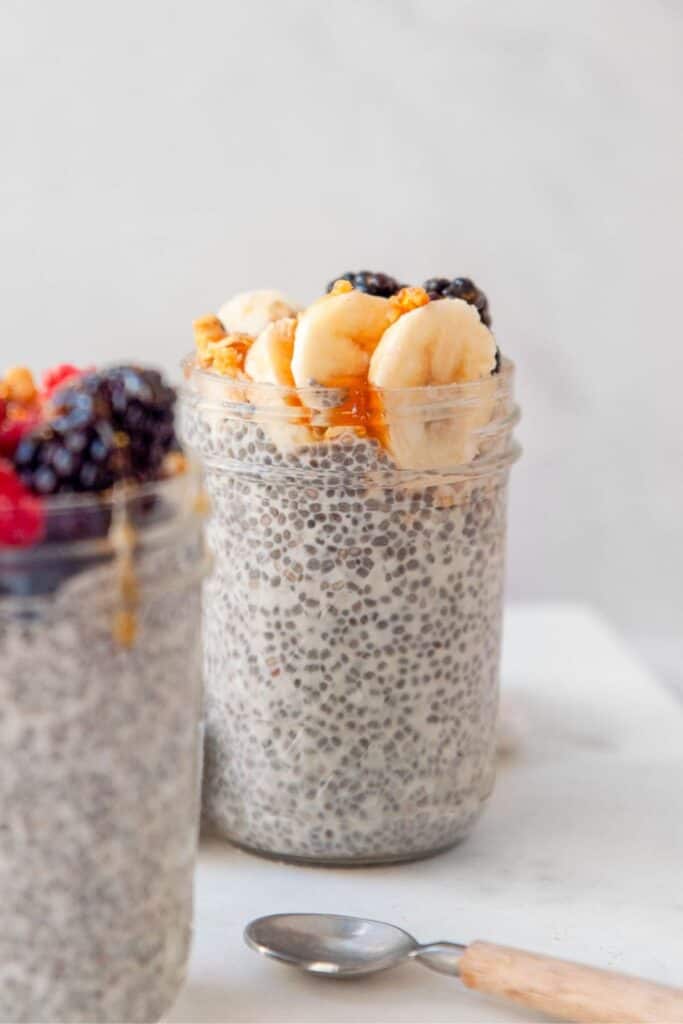 Healthy high-protein banana chia seed pudding that's dairy-free and gluten-free.