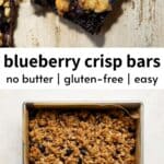 Healthy Blueberry Crisp Pie Bars