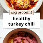 Healthy Turkey Chili Recipe with 40g of Protein