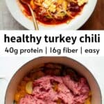 High fiber, high protein healthy turkey chili