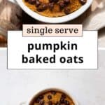 Blended Pumpkin Baked Oats (Single Serve, 13g Protein)