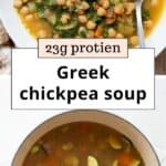 high protein Greek Chickpea Soup