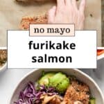 no mayo flaky furikake crusted salmon