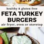 Greek Turkey Burgers with Feta and Spinach