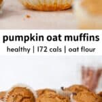 Healthy Pumpkin Oat Flour Muffins