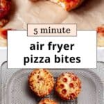 Air Fryer Bagel Bites (Homemade Mini Pizza Bagels)