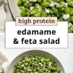 High Protein Edamame Salad with Feta and Dill