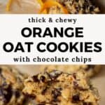Chocolate Chip Orange Oatmeal Cookies